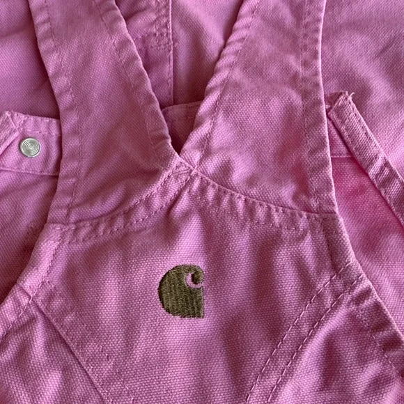 Carhartt Pink Overalls Bibs Pocket 2T - Picture 4 of 5